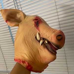 Scary latex pig mask